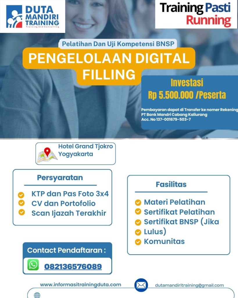 Training Sertifikasi Digital Filling