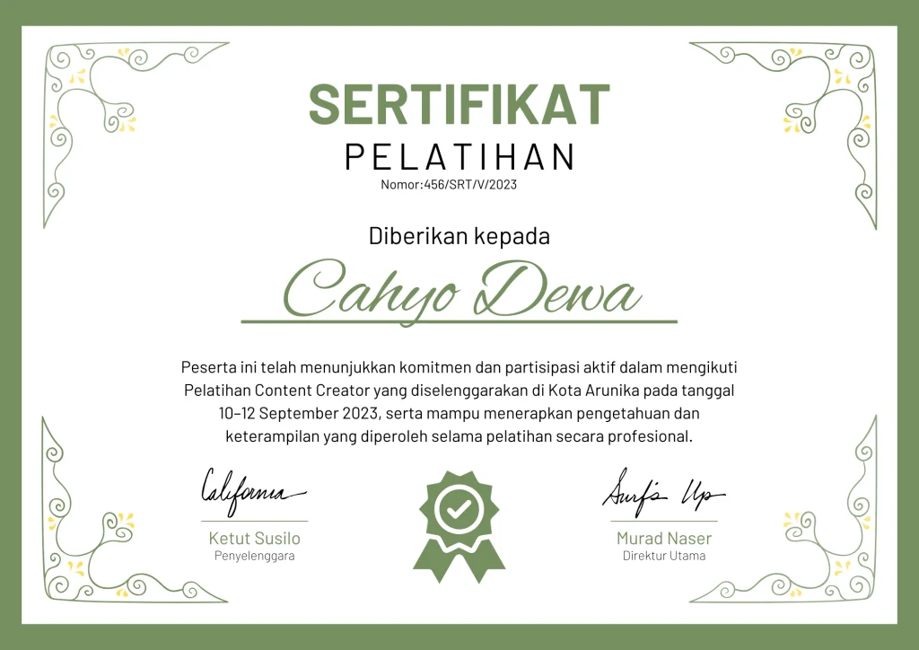 Sertifikat Content Creator