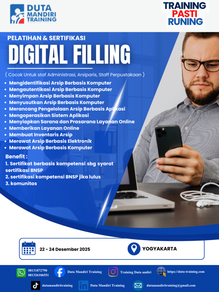 Pelatihan Digital Filing Bersertifikat BNSP