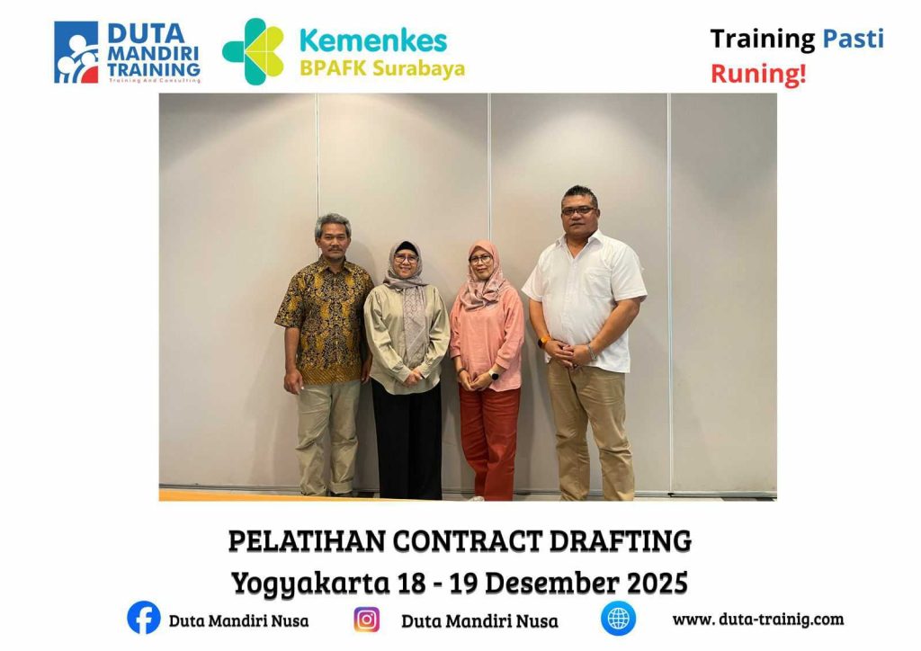 Pelatihan Contract Drafting Bersertifikat BNSP dari LSP Duta Training