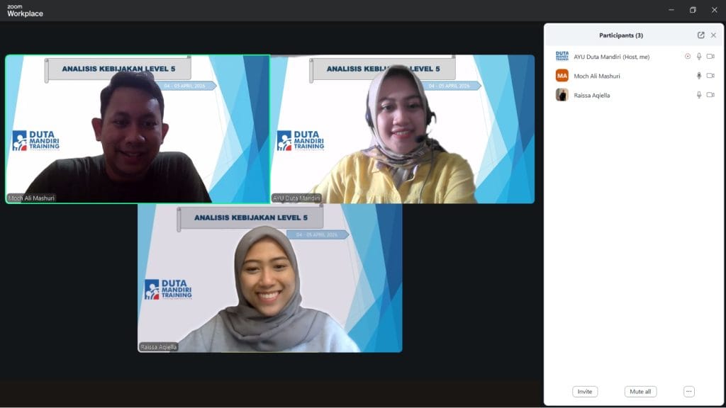 Pelatihan Analisis Kebijakan Publik Level 5 Terbaru Secara Online Duta Training