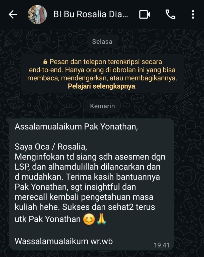 Testimoni Langsung Peserta Sertifikasi Procurement Staff BNSP